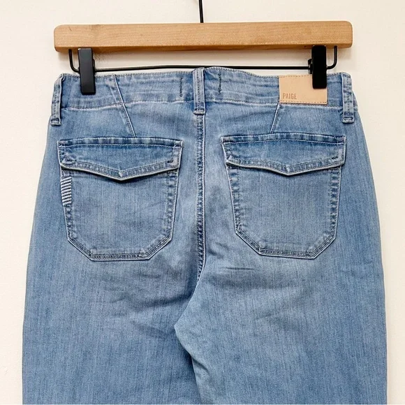 Paige Mayslie Jogger Denim Banded Bottom Hem Jeans size 25 - Picture 8 of 10